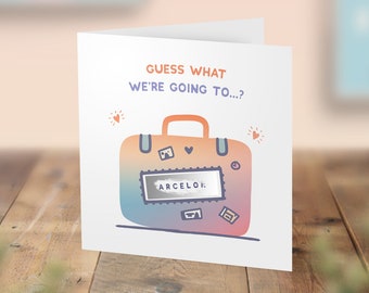 Surprise Trip Card, We're Going To, Holiday Scratch Reveal Card, Surprise Vacation, Guess What, Weekend Away, Birthday Trip