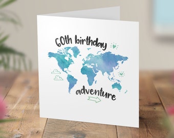 60th Birthday Card, Scratch Reveal, Surprise Trip, Holiday Announcement, Surprise Vacation, Anniversary, Gift idea, 61st 62nd 65th 30th 40th