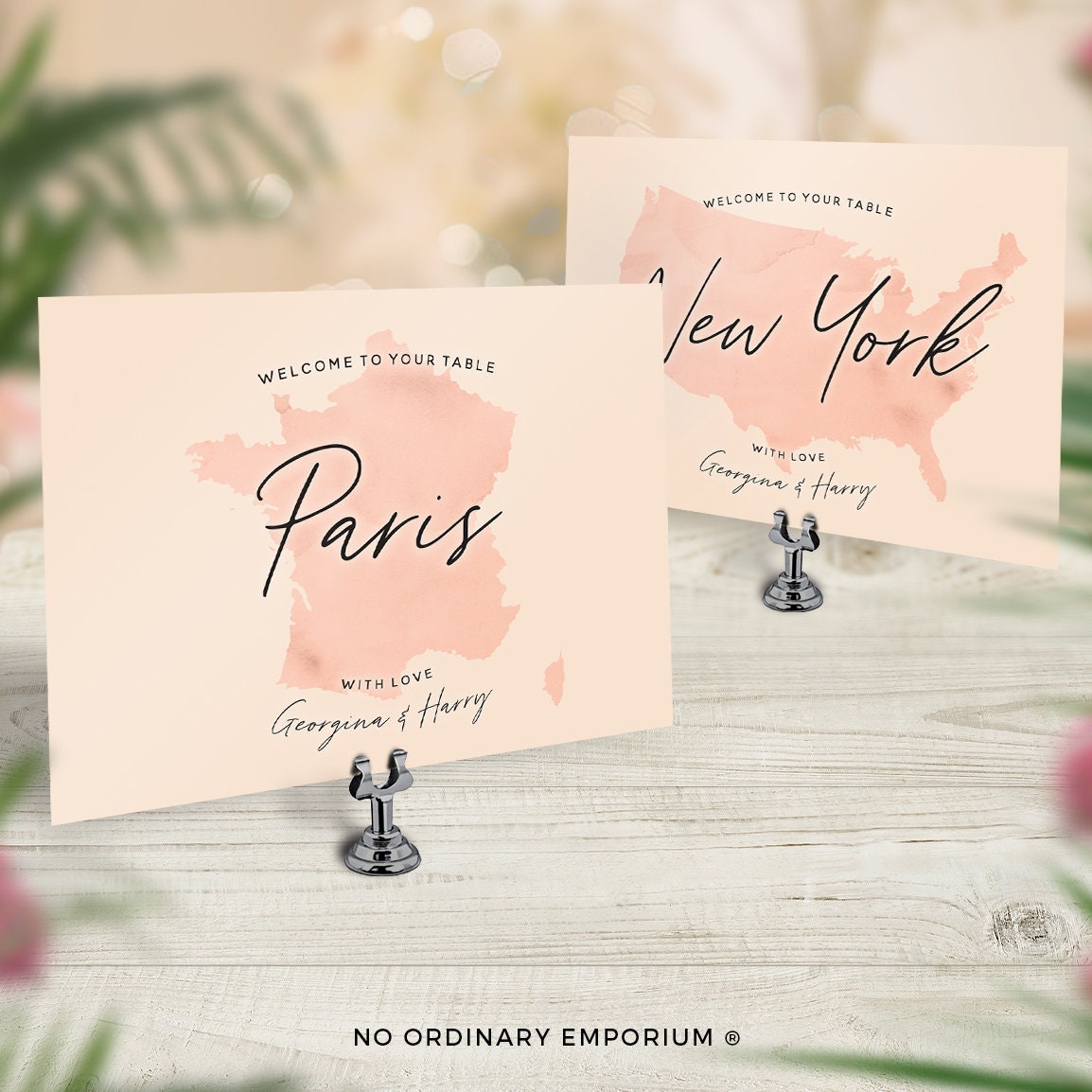 Travel Theme Table Name Cards for Destination Wedding Etsy UK