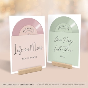 Record Table Cards, Music Theme Wedding Table Names, Vinyl-Style Cards Table Numbers,  Festival Wedding, Song Track Dance