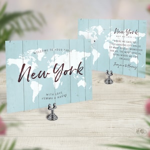 Wedding Country Table Names, City Rustic Table Numbers, Custom Table Cards, Travel Wedding Decor, Blue Vintage Wedding Signs, Destination