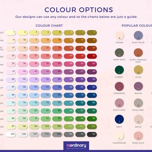 a color chart of different shades of paint