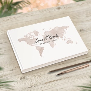 Guest Book Travel, Travel Theme, Wedding Guestbook, Destination, Engagement, Birthday, Graduation, Party, Vacation, Traveller