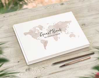 Guest Book Travel, Travel Theme, Wedding Guestbook, Destination, Engagement, Birthday, Graduation, Party, Vacation, Traveller