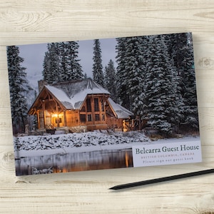 Holiday Home Guest Book, Personalised BNB Visitor Guest Book, Custom Guest House Comments Book, Hotel Cottage Lodge Beach Villa Lake House