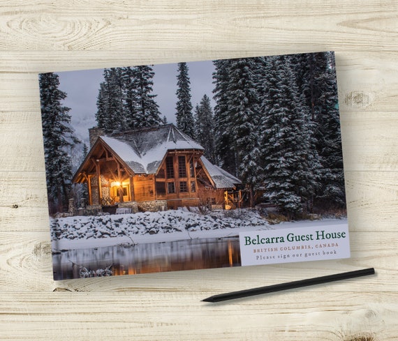 Cabin House Guest Book (hardback) , Comments Book, Guest Book to Sign, Vacation Home, Holiday Home, Visitors Comment Book [Book]