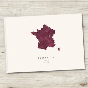 France Holiday Home Guest Book, Personalised BNB Visitor Guest Book, Custom Guest House Comments Book, Cottage Lodge Beach Villa Lake House