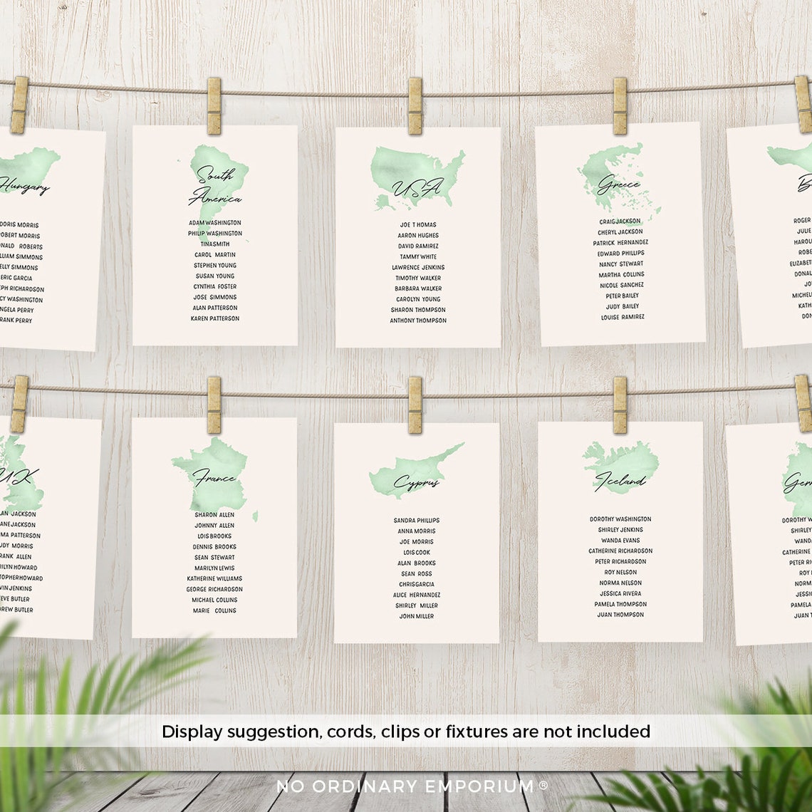Hanging Seating Chart Cards Wedding Table Names Seating Plan Etsy