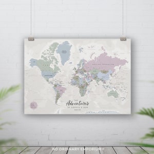 Push pin world map, Places we've been, Detailed world pin board, Traveller couple wedding anniversary gift, Bucket list, Personalised Custom