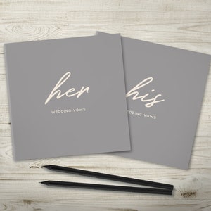 Wedding Vow Books, I Do Books, His and Her Vows, My Wedding Vows, Any Colour, Theme Wedding, Matt Cover, Blank Pages 画像 1