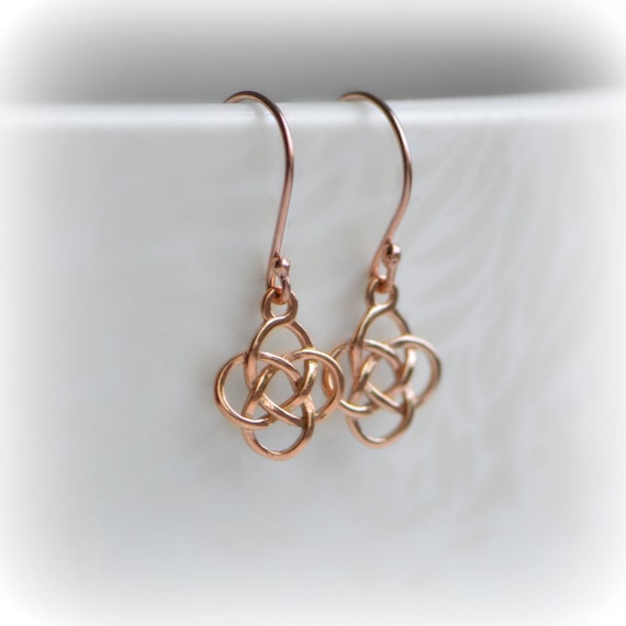 Rose gold vermeil earrings deals