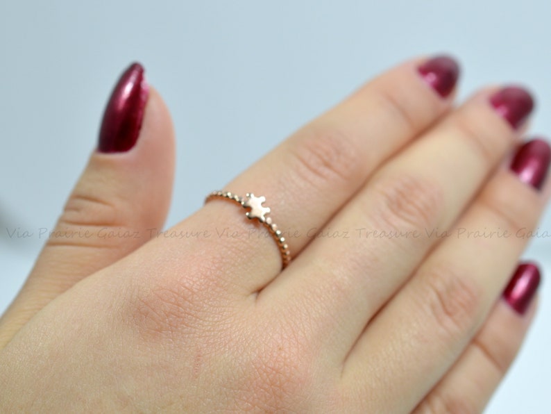 Autism Awareness Day Dainty puzzle ring Tiny Silver Puzzle ring Thin Rose Gold ring Gift for her Gold Puzzle ring Puzzle piece jewelry
