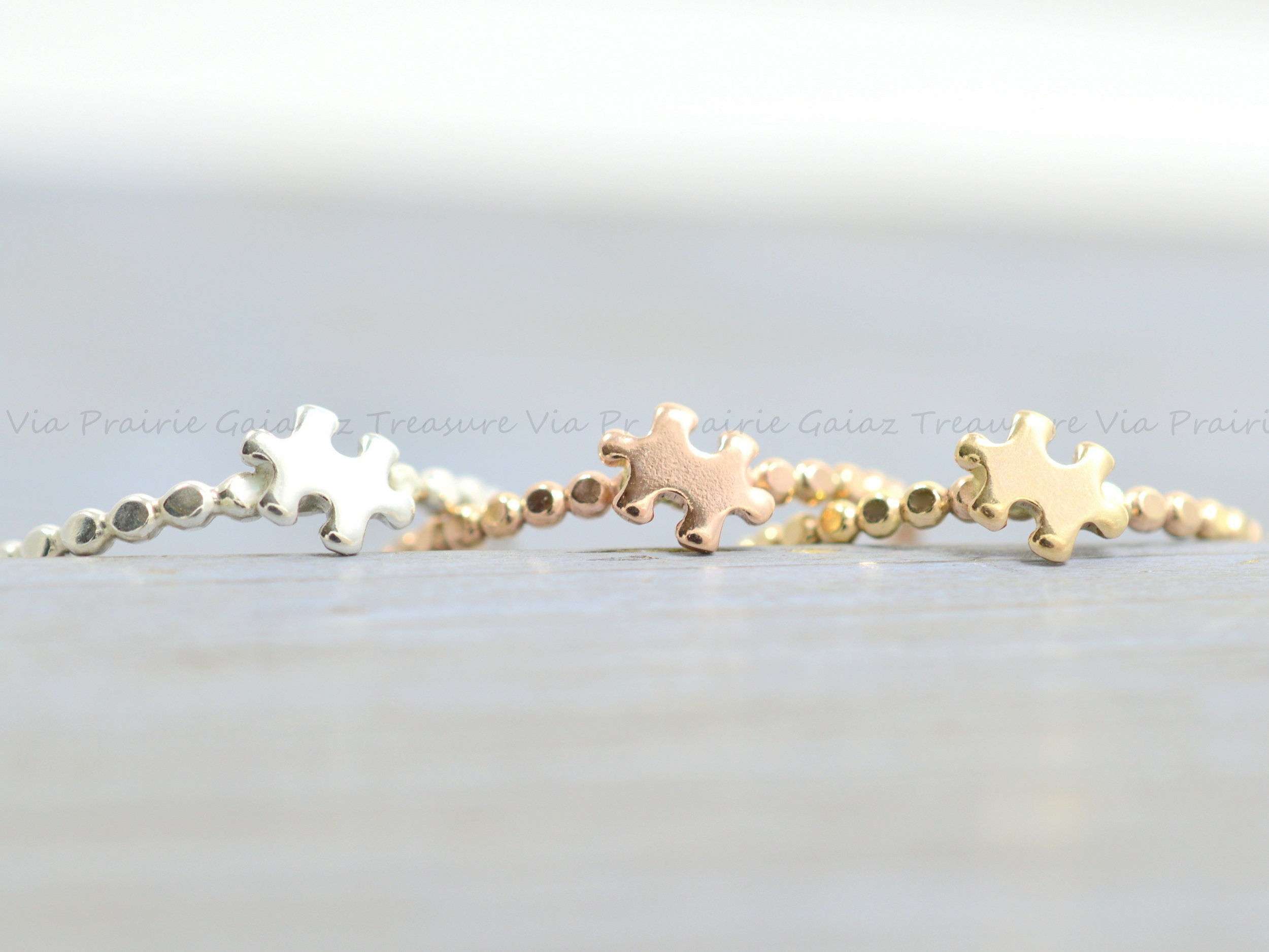 Puzzle Piece Ring Gold Stack Ring Puzzle Piece Jewelry Etsy