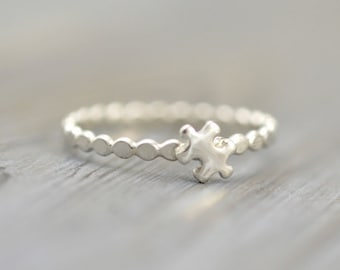 Puzzle piece ring, Gold stack ring, Puzzle piece jewelry, Puzzle piece ring, Autism Awareness, Tiny Puzzle ring, Gold, Rose Gold, silver
