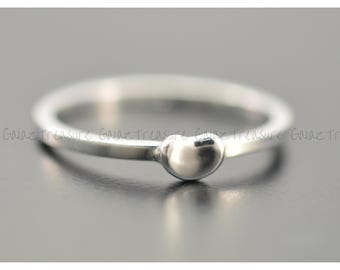 Solid Sterling Silver Jelly Bean Ring, Miscarriage Memorial Keepsake | Personalized Remembrance Band |  Pregnancy Loss Grief Gift