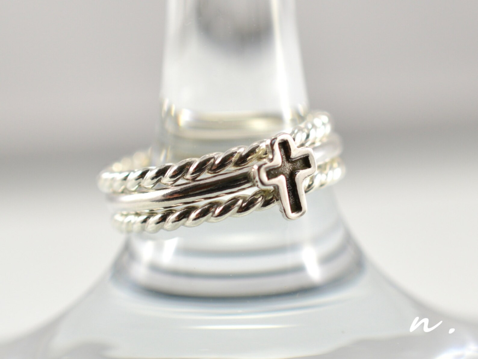 Cross Ring Christian Ring Promise Ring Tiny Cross Ring Etsy
