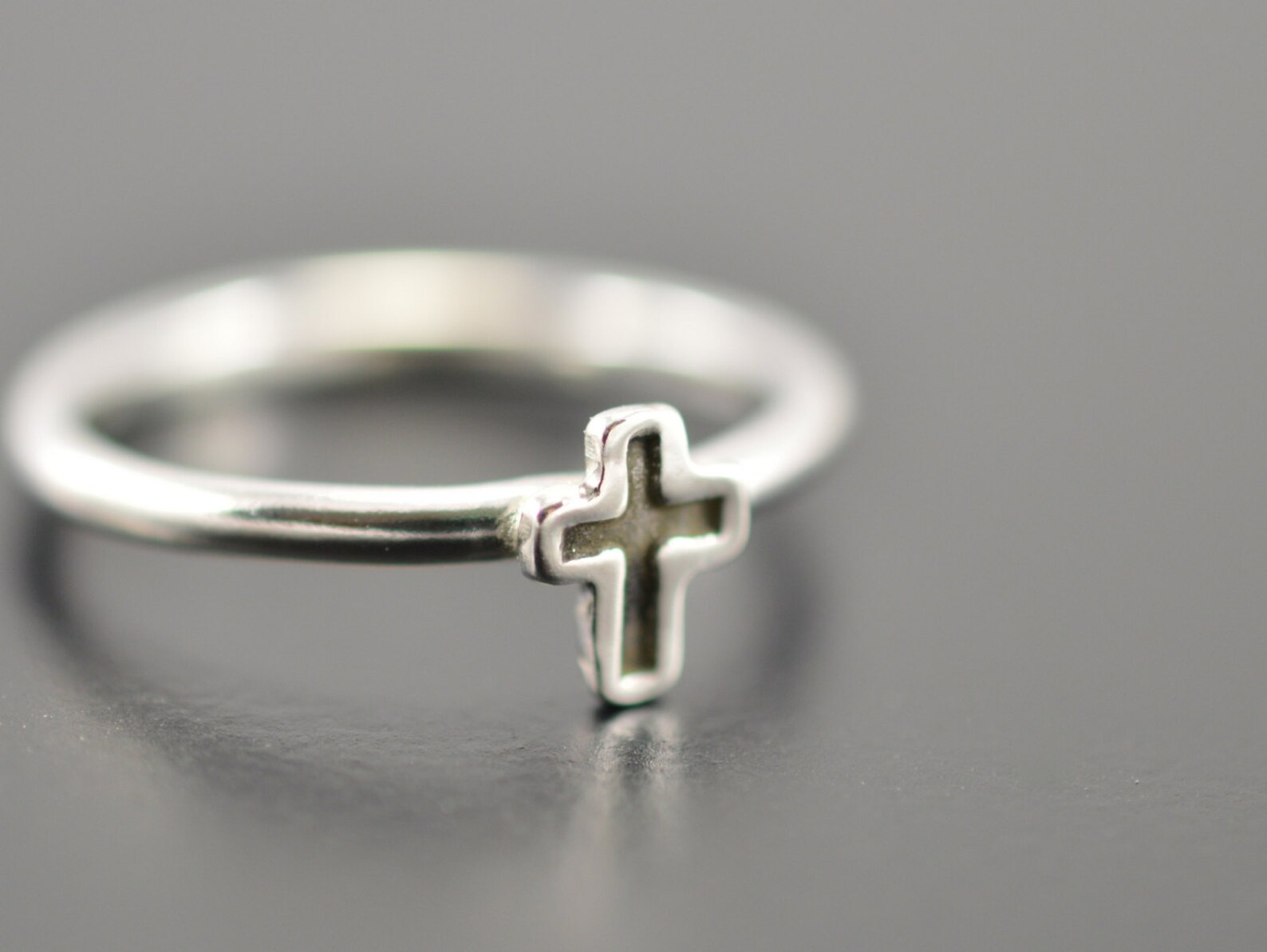 Tiny Cross Ring Cross Ring Christian Ring Promise Ring Etsy