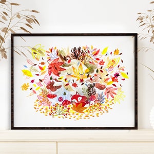 HOBBY/ Illustratie/ TIPOUN/ Print verbeterd met aquarel en glans/ Beperkte serie