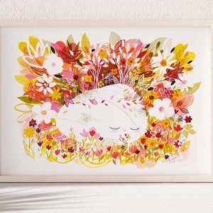 THE ENCHANTOR / Illustratie / Tipoun / Met de hand verbeterde print met aquarel en glans / gelimiteerde serie van 50 exemplaren