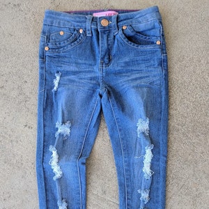 Youth 14 girls distressed jeans / girls distressed jeans / ripped jeans / youth girls ripped jeans Ready to Ship