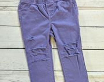 12-18m purple distressed jeggings / purple jeggings / baby jeggings / purple baby jeans / ready to ship