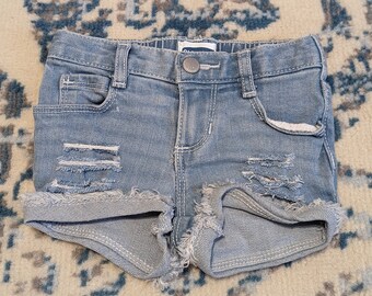 12-18m Baby Denim Distressed Shorts, Adjustable Waistband