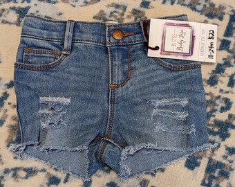 Toddler Girls Distressed Denim Shorts (18-24m)