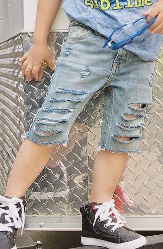boys ripped shorts