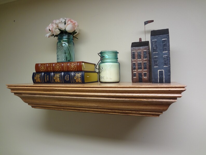 23 Concealment Shelf wth Lock and Cherry Stain Etsy