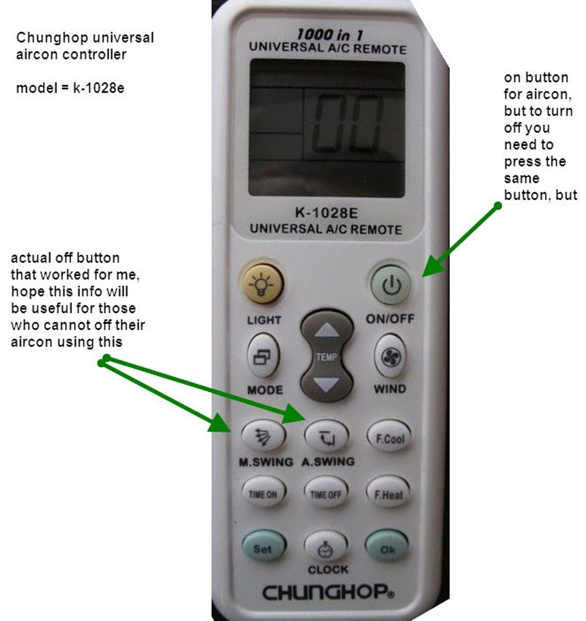 Universal LCD Remote Controller K1028E Air Conditioner Etsy