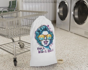 Wash it, Wear it, Rock it Unisex Retro Poster Laundry Bag