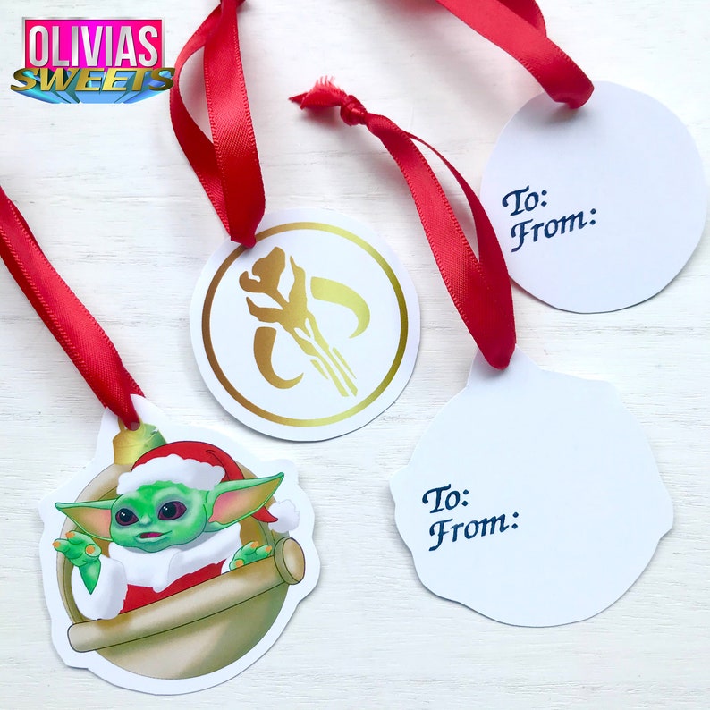 BABY YODA gift tags Wrap Christmas mandalorian the child Christmas