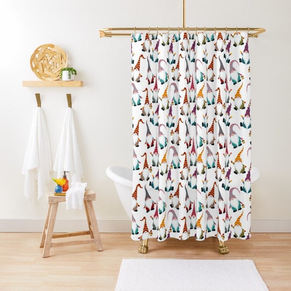 Christmas Shower Curtain Etsy