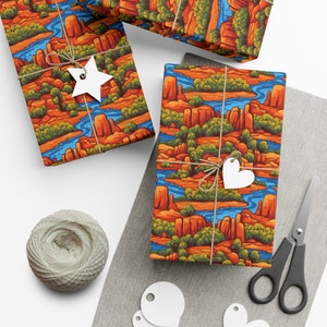 Colorado River Canyon Themen Weihnachtsgeschenkpapier | Weihnachtsgeschenkpapier