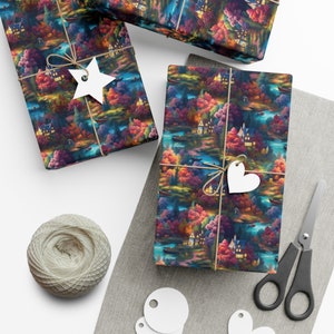 Nature&#39;s Beauty Themed Christmas Gift Wrap Sheets | Holiday Wrapping Paper