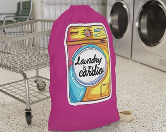 Laundry is My Cardio Unisex Laundry Bag - Portable Clothing Carrier