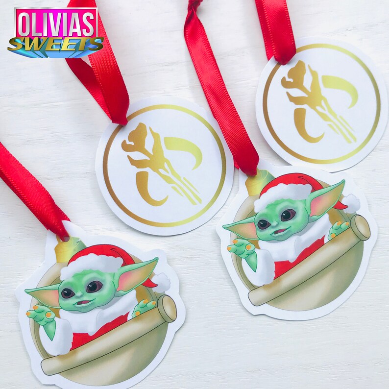 BABY YODA gift tags Wrap Christmas mandalorian the child Christmas