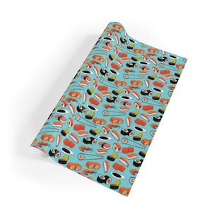 Sushi Bento Gift Wrapping Paper Rolls 28x79 image 1