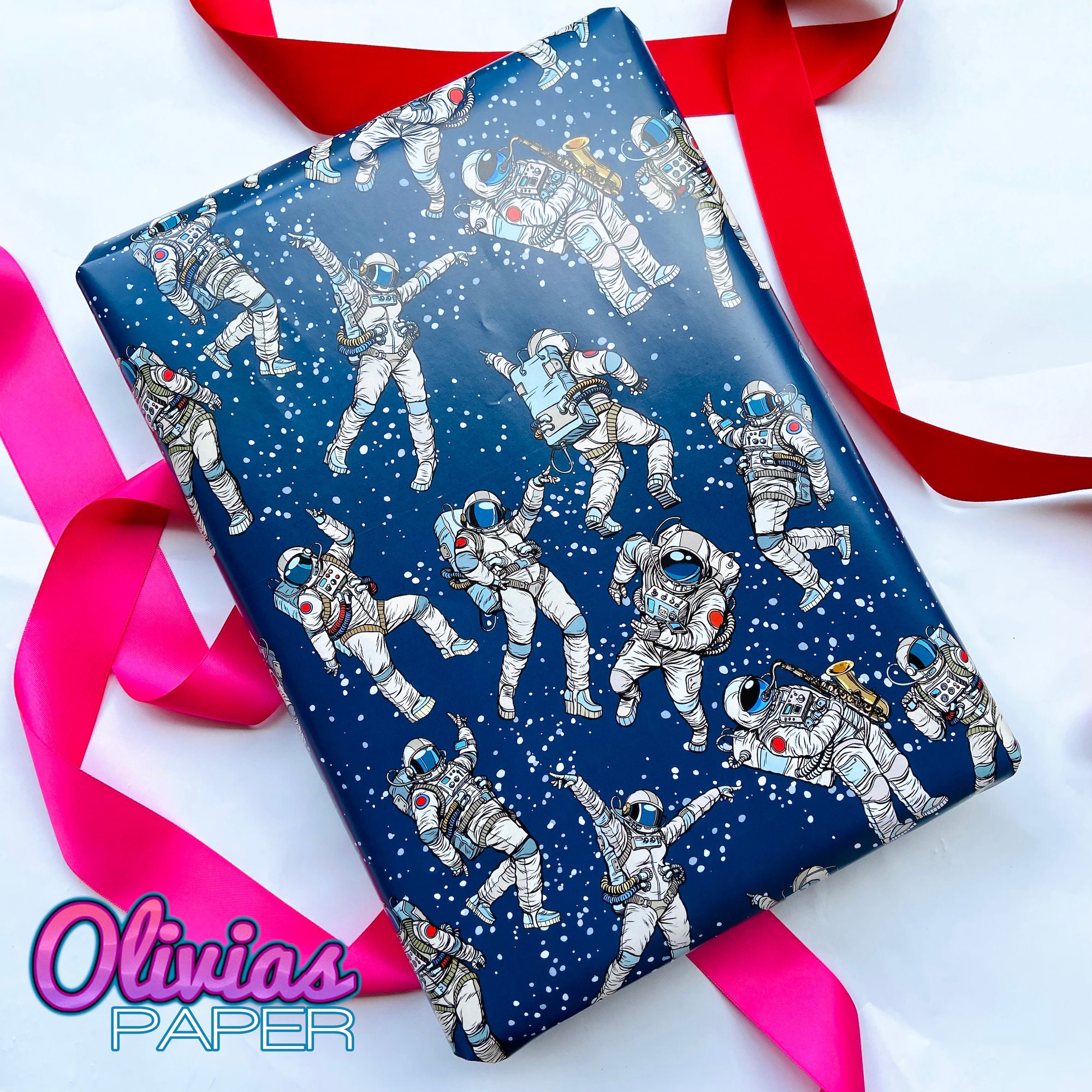ASTRONAUT SPACE WRAP | Science Stationery Astronomy Gift Wrapping Paper ...