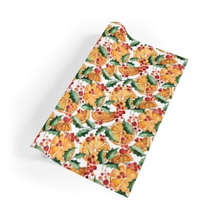 Sicilian Oranges Christmas Gift Wrapping Paper Rolls - 28&quot;x79&quot;