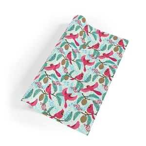 Snowy Winter Cardinal Themed Gift Wrapping Paper Rolls - 28"x79"