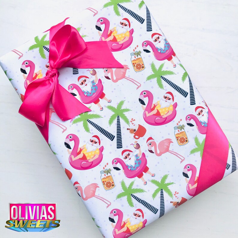 Tropical Christmas Wrapping Paper 