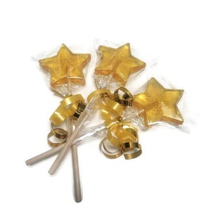 15 Star Shaped Lollipops, Party Favours, Fairy Party Favours, Wizard Party, Magic Wand, Star Lollies, Party Bag Gifts, Candy Cart Sweets image 2