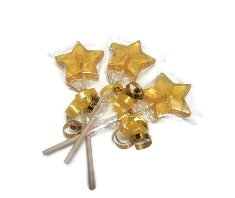 15 Star Shaped Lollipops, Party Favours, Fairy Party Favours, Wizard Party, Magic Wand, Star Lollies, Party Bag Gifts, Candy Cart Sweets image 2