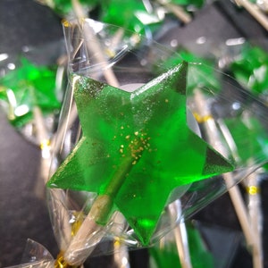 15 Star Shaped Lollipops, Party Favours, Fairy Party Favours, Wizard Party, Magic Wand, Star Lollies, Party Bag Gifts, Candy Cart Sweets image 8