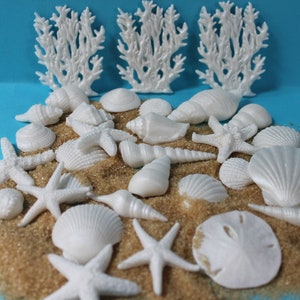 Fondant gum paste Sea Shells/Cake topper/wedding cake/ocean themed cake sugar decoration