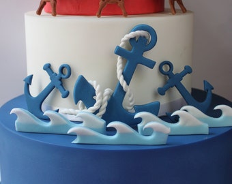nautical cake topper etsy