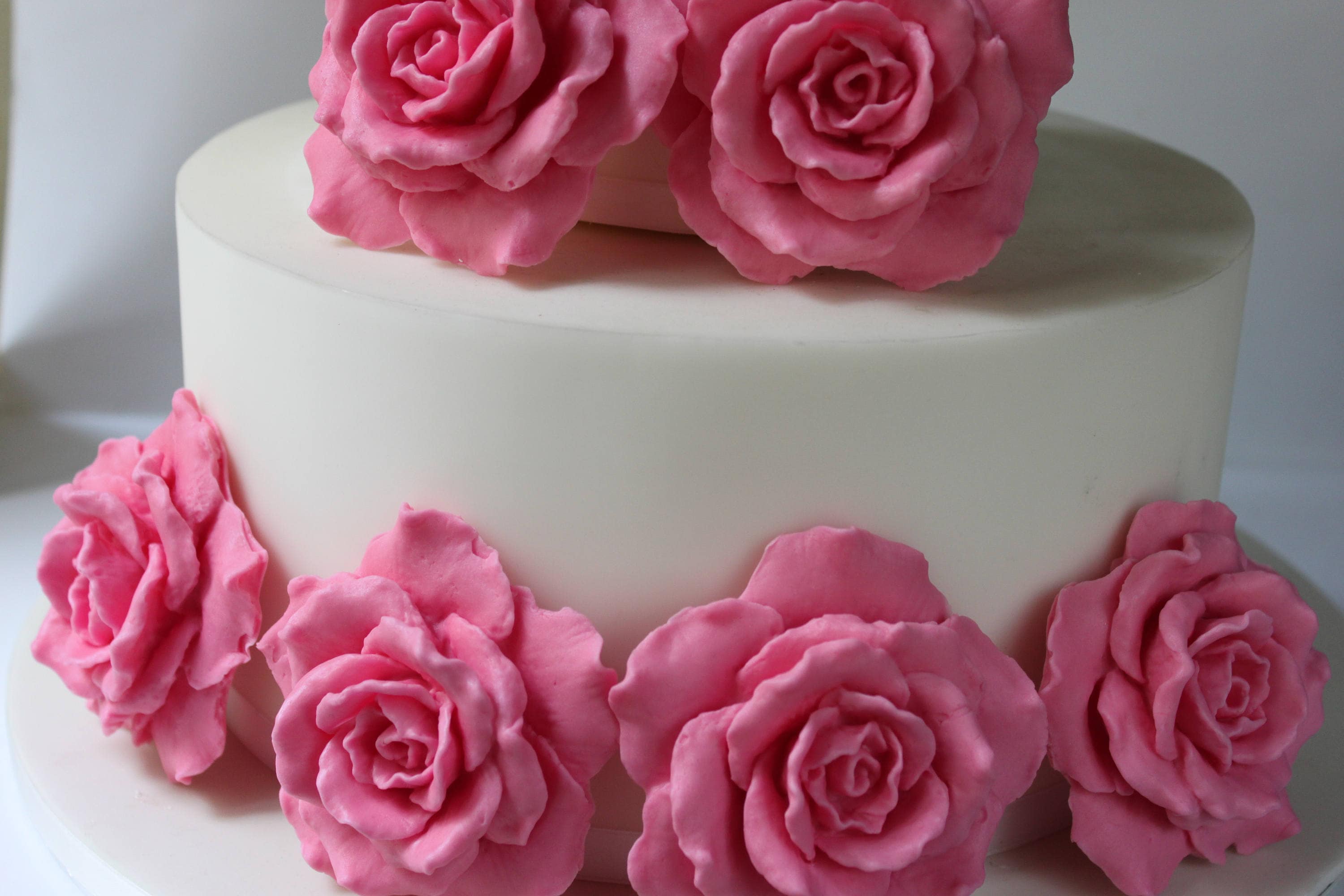 Fondant large rose fondant sugar flower wedding cake birthday Etsy