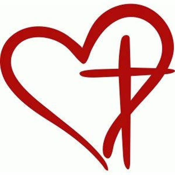 Cross My Heart Digital File SVG Silhouette Cricut Religious | Etsy