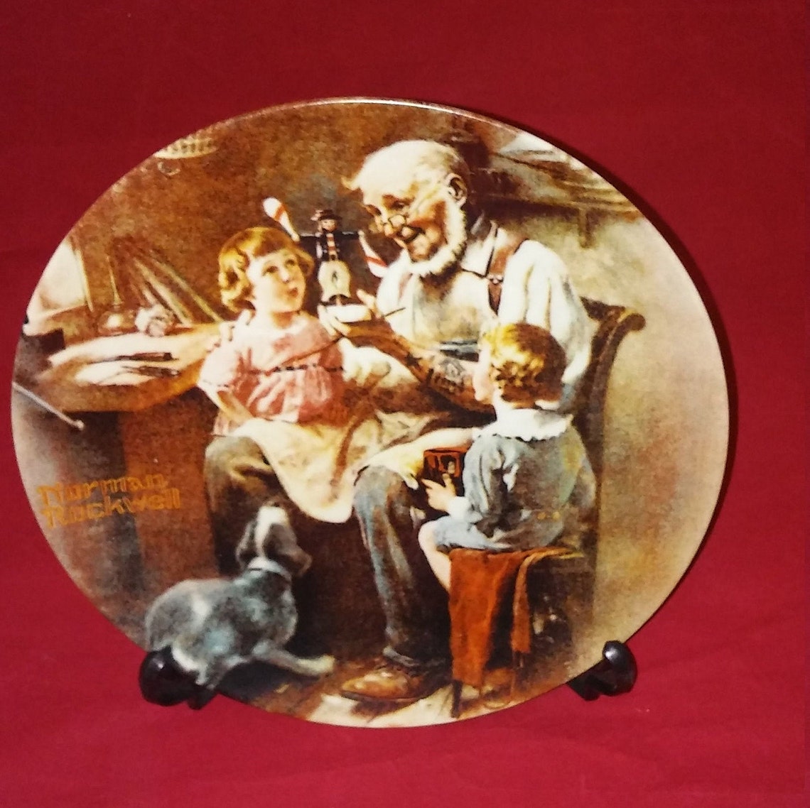 1977 Norman Rockwell's The Toy Maker collector Etsy